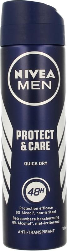 Nivea Men deodorant spray protect & care - 150 Milliliter