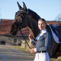 Kingsland Ina Dames Showshirt Lange Mouw Blauw