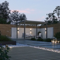 Foto van Porchenzo E-Paros aluminium overkapping 3x4 - antraciet - LED