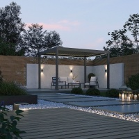 Foto van Porchenzo E-Paros aluminium overkapping 3x4 - antraciet - LED - 2de kans