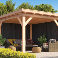 Kirk and Michaels overkapping Nerva Nero 400x300 cm Foto van Kirk and Michaels overkapping Nerva Nero 400x300 cm