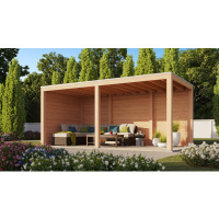 Foto van WoodAcademy Douglas overkapping Moonstone Essential 680x300 cm