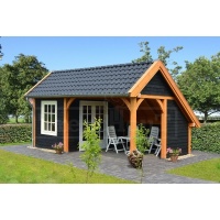 Foto van Trendhout kapschuur de Hoeve XL rechts 525x380 cm