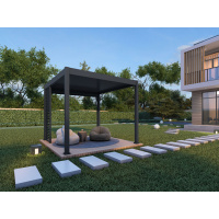 Foto van Porchenzo Paros Max aluminium overkapping 4x3.6 - antraciet