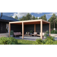 Foto van WoodAcademy overkapping Moonstone Essential nero 500x300 cm