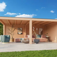 Foto van Kirk and Michaels Douglas overkapping Marius 500x400 cm