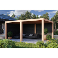 Foto van WoodAcademy Douglas overkapping Moonstone Excellent nero 680x300 cm