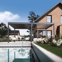 Foto van Porchenzo Paros Max aluminium overkapping 6x3.6 - antraciet