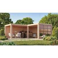 Foto van WoodAcademy overkapping L-model Onyx Excellent 580x300+300x300