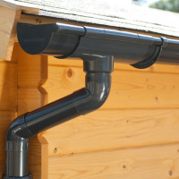 Foto van Azalp Dakgootset Plat Dak 450 cm - Antraciet