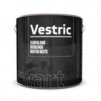 Foto van Vestric Robuuste Buiten Beits Zwart, 2.5L Zijdeglans