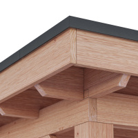 Foto van Azalp aluminium daklijstset 45x45 mm - zwart. Cat 9*