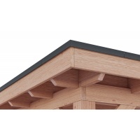 Foto van WoodAcademy aluminium daklijstset 580x300 - zwart