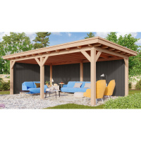 Foto van Kirk and Michaels overkapping Nerva Nero 600x400 cm