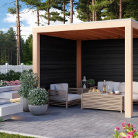 Foto van WoodAcademy Douglas overkapping Moonstone Essential nero 300x300 cm