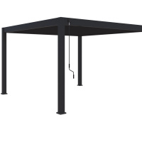 Foto van Porchenzo Gaios aluminium overkapping 4x4 - antraciet