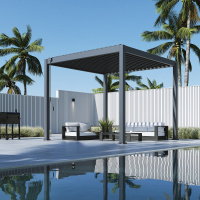 Foto van Porchenzo Paros Classic aluminium overkapping 3x3 - antraciet (O)