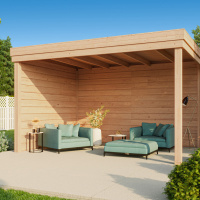 Foto van WoodAcademy Marquis Douglas Overkapping 300x300 cm