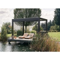 Foto van Biohort Pergola 400 x 300 cm Donkergrijs metallic