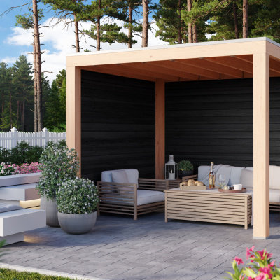 WoodAcademy Douglas overkapping Moonstone Essential nero 300x400 cm WoodAcademy Douglas overkapping Moonstone Essential nero 300x400 cm