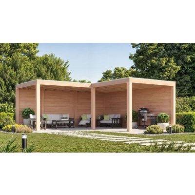 WoodAcademy Douglas overkapping L-model Moonstone Essential 580x300+300x300