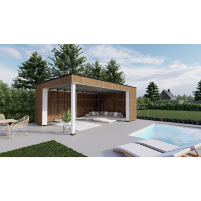 Trendhout buitenverblijf Capri model rechts 610x375 cm