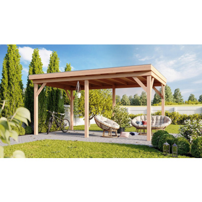 WoodAcademy Duke Douglas Overkapping 500x300 cm GESCHAAFD