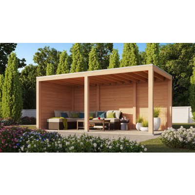 WoodAcademy Douglas overkapping Moonstone Essential 680x300 cm