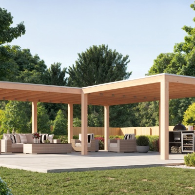 WoodAcademy Douglas overkapping L-model Ruby Essential 780x400+300x300