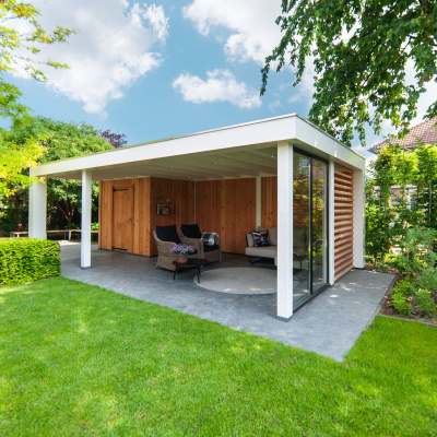 Trendhout Buitenverblijf Verona model links 520x335 cm