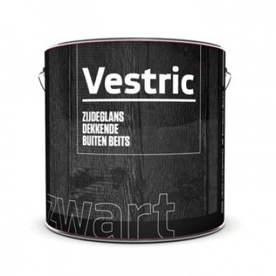Vestric Robuuste Buiten Beits Zwart, 2.5L Zijdeglans