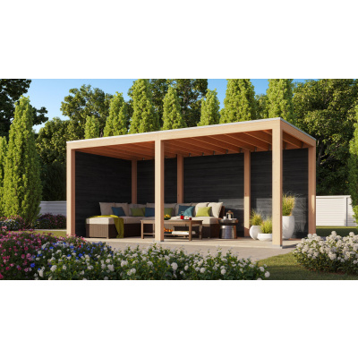 WoodAcademy overkapping Moonstone Essential nero 680x300 cm