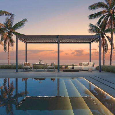 Porchenzo E-Paros aluminium overkapping 3x6 - antraciet - LED