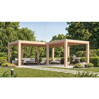 WoodAcademy Douglas overkapping L-model Ruby Excellent 580x300+300x300 WoodAcademy Douglas overkapping L-model Ruby Excellent 580x300+300x300