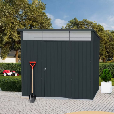 Duramax Palladium Shed 8x6 - Antraciet metalen tuinhuis (O)