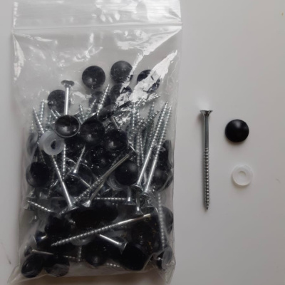 Onduvilla schroevenset zwart (O)