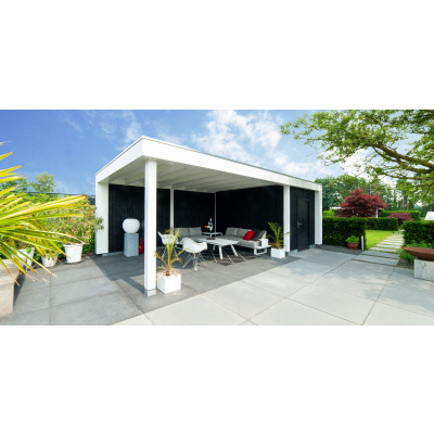 Trendhout Buitenverblijf Verona model rechts 750x335 cm