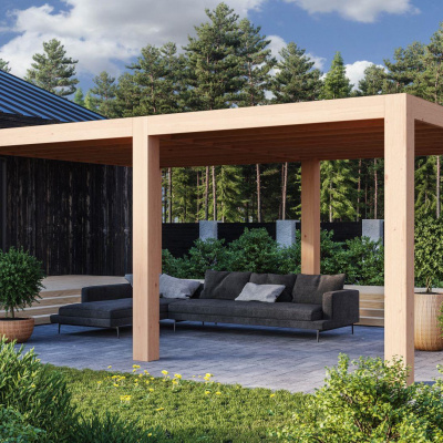 WoodAcademy Ruby Excellent Douglas Overkapping 580x400 cm WoodAcademy Ruby Excellent Douglas Overkapping 580x400 cm