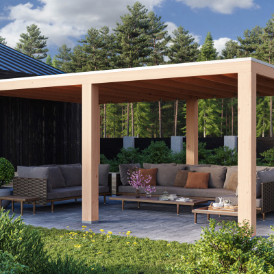 WoodAcademy Ruby Excellent Douglas Overkapping 500x400 cm WoodAcademy Ruby Excellent Douglas Overkapping 500x400 cm