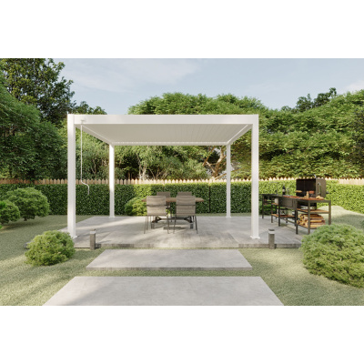 Porchenzo Paros Max aluminium overkapping 3.6x4 - wit