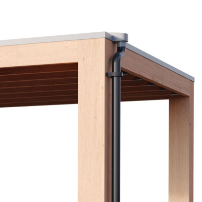 Afvoerset dakdoorvoer enkel pvc - Antraciet