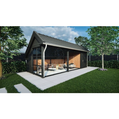 Trendhout kapschuur de Hoeve XL rechts 875x380 cm