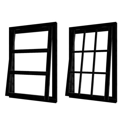 Woodacademy vurenhouten uitzetraam 90x75 cm - zwart Woodacademy vurenhouten uitzetraam 90x75 cm - zwart