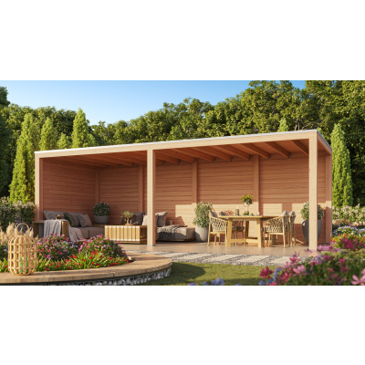 WoodAcademy Douglas overkapping Moonstone Essential 780x300 cm