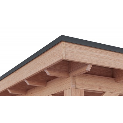 WoodAcademy aluminium daklijstset 680x300 - zwart