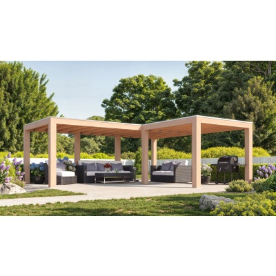 WoodAcademy Douglas overkapping L-model Ruby Excellent 780x300+300x300 WoodAcademy Douglas overkapping L-model Ruby Excellent 780x300+300x300