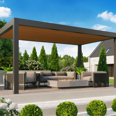 UltaLux Milaan Overkapping 400x400 cm