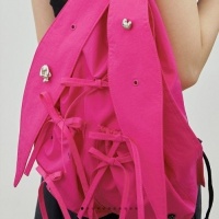 NewJeans - NJ X Coller - Rabbit String Bag - Fuchsia Pink