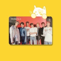 Photocard - Monsta X - Are You There? - Shoot Out Group Photocard - Red