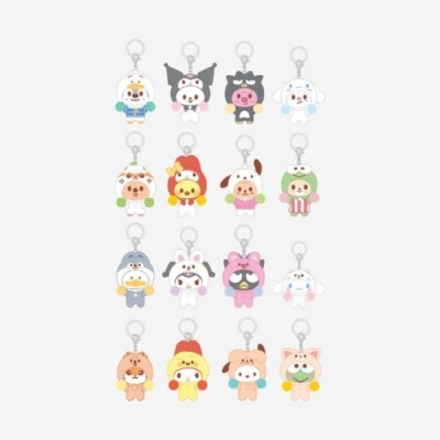 Foto van [Pre Order] Stray Kids - Skzoo X Sanrio - Secret Flocked Figure Keyring - Cheer up